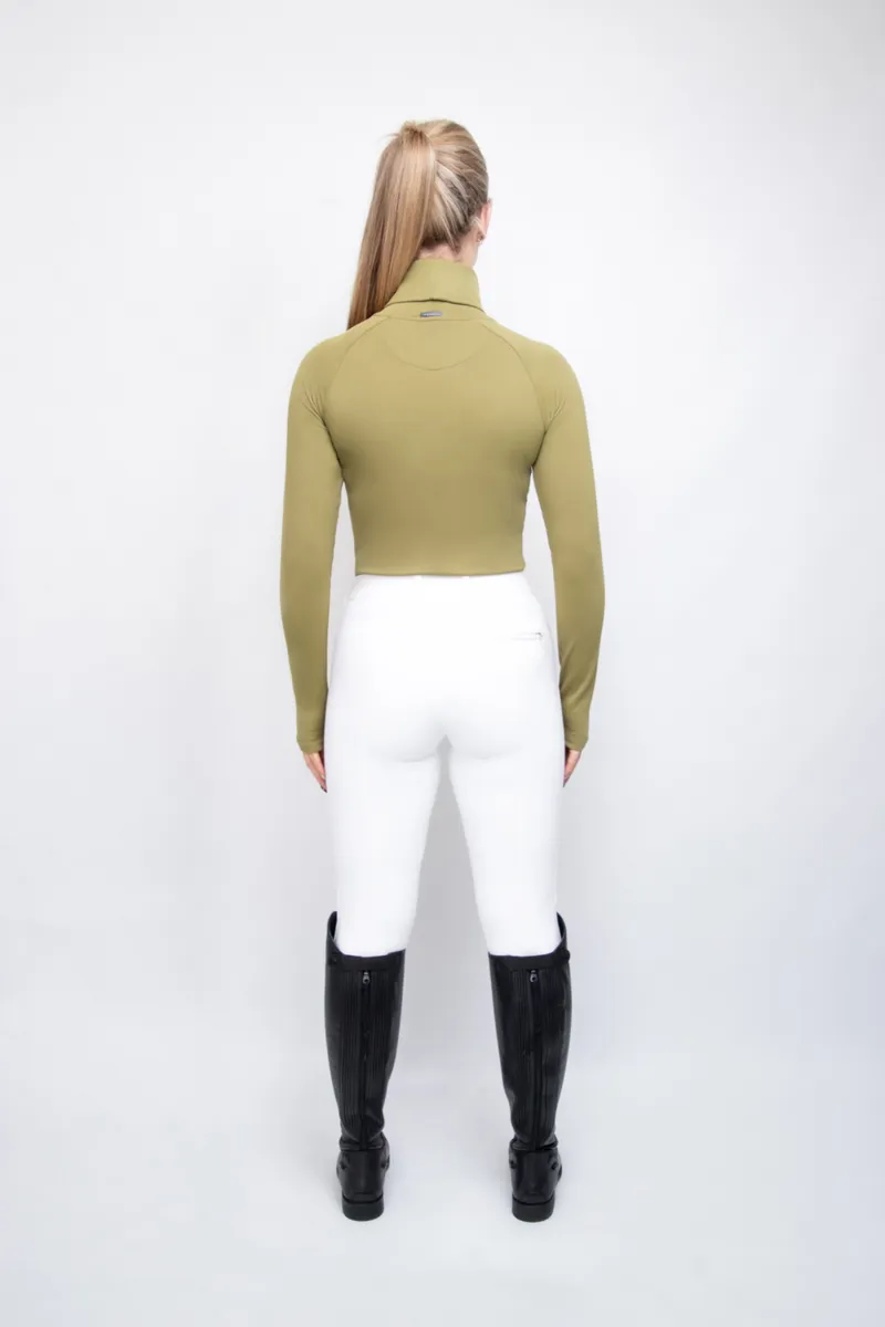 Coldstream Legars Roll Neck Top - Olive Green-2